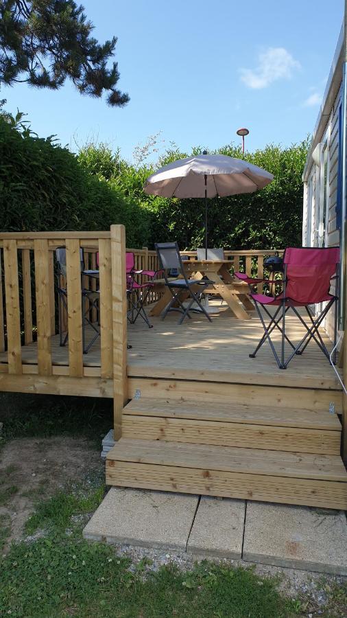 Mobil Home 6-8 Places Parcelle 4 Climatise Biville-sur-Mer Buitenkant foto