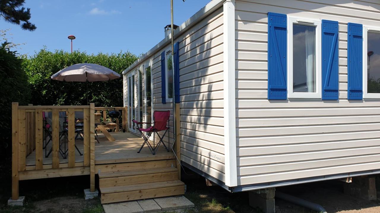 Mobil Home 6-8 Places Parcelle 4 Climatise Biville-sur-Mer Buitenkant foto